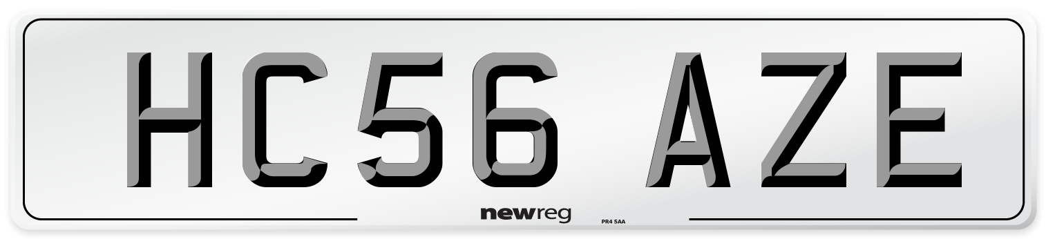 HC56 AZE Number Plate from New Reg